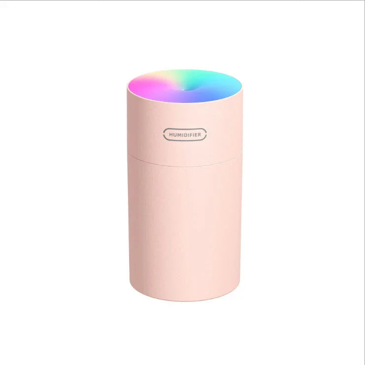 Compact and quiet bedroom humidifier with soothing colour-changing lights for a relaxing sleep environment