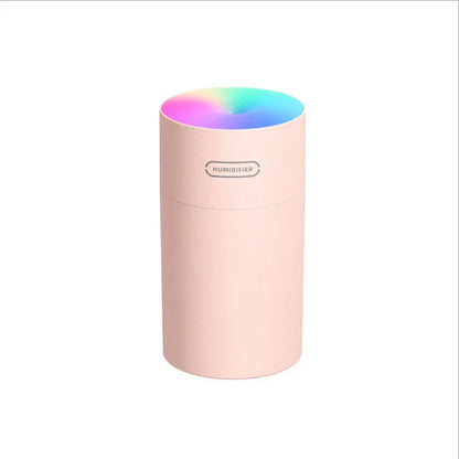 Compact and quiet bedroom humidifier with soothing colour-changing lights for a relaxing sleep environment