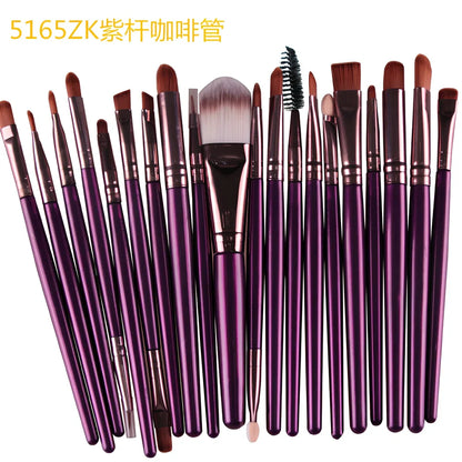 Cosmetic brush kit with 3cm nylon bristles and 14cm plastic handles in multiple colour options