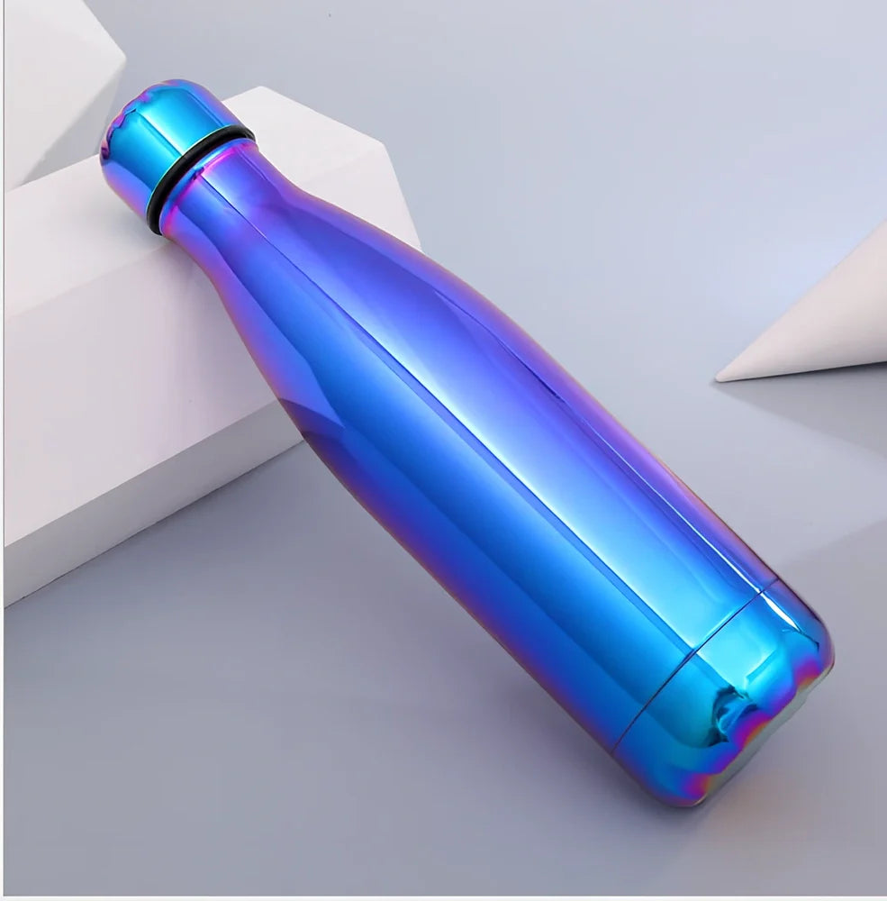 Stainless steel vacuum flask with 500ml capacity and double-wall insulation for temperature control