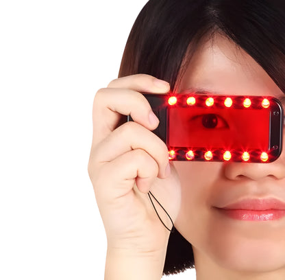 Handheld red laser reverse camera detector for scanning hidden lenses up to 8 metres away.