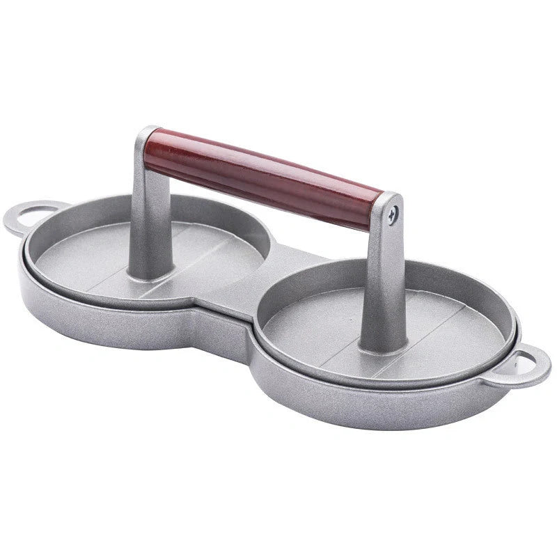 Aluminium alloy hamburger press mould for creating uniform burger patties