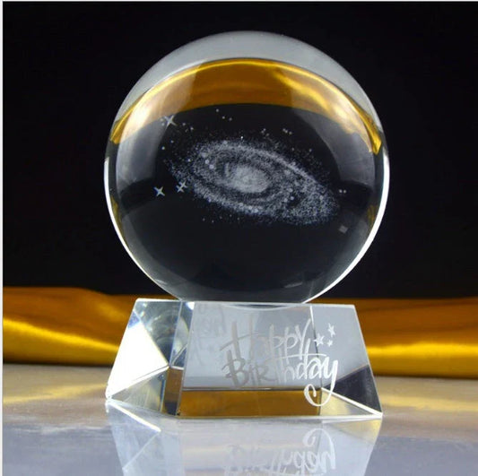 Captivating Galaxy Crystal Ball, a mesmerising celestial-inspired orb crafted with premium K9 crystal