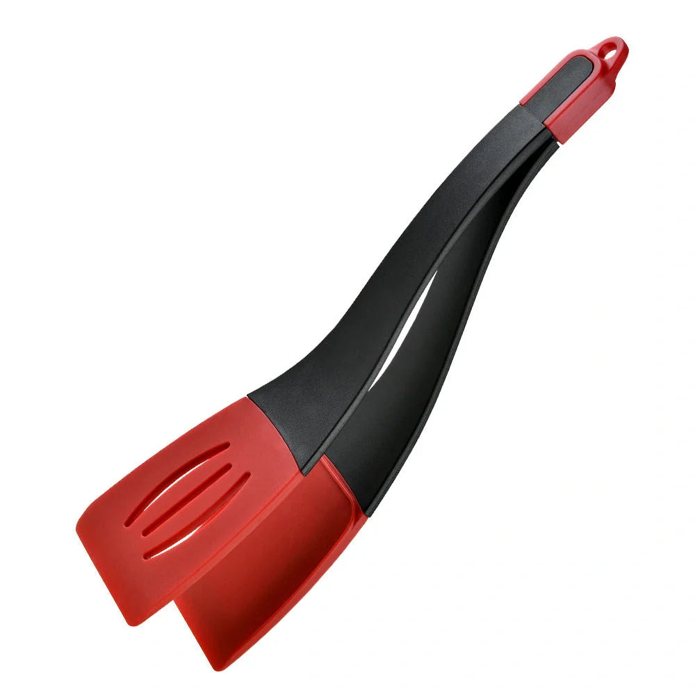 3-in-1 silicone food clip spatula for frying steak and pancakes