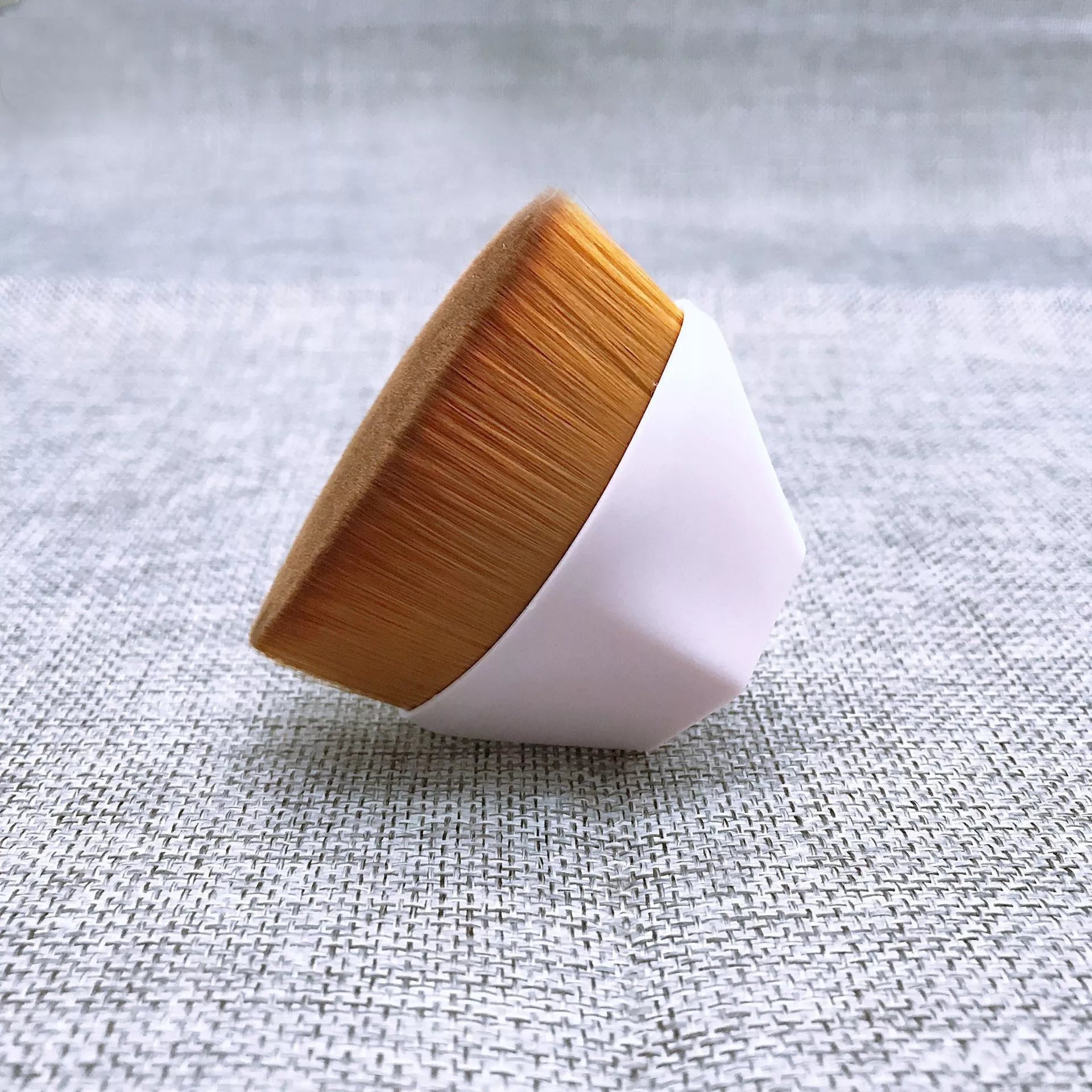 Soft synthetic foundation brush kit for flawless makeup application in black, white, and pink