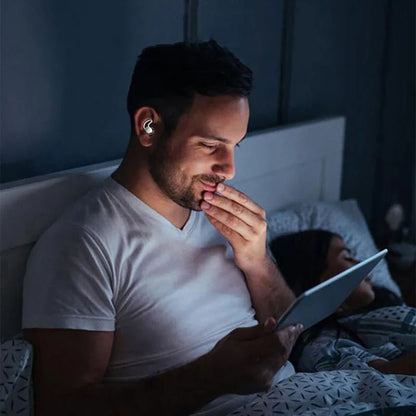 Soft, flexible silicone earplugs in grey and black colours, designed to block out disruptive sounds for a peaceful night's sleep