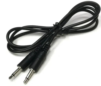 1 metre long 3.5 mm male to female stereo audio extension cable on a white background.