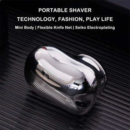 Compact, cordless electric razor with premium aluminium body and powerful 6,600 rpm motor for a smooth, painless shave
