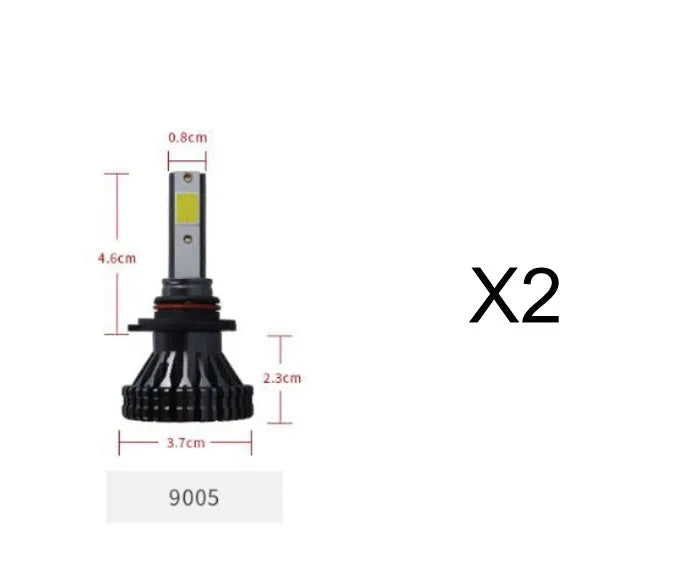Car LED headlight bulb, 40W 3800lm 6000K, 9V-30V, custom COB lamp beads, single lamp