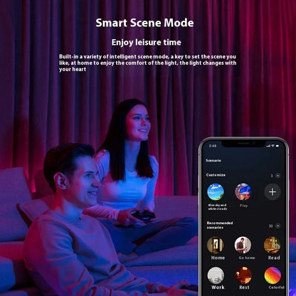 Smart WiFi Bluetooth RGBW colour changing ceiling lamp with American E26 base.