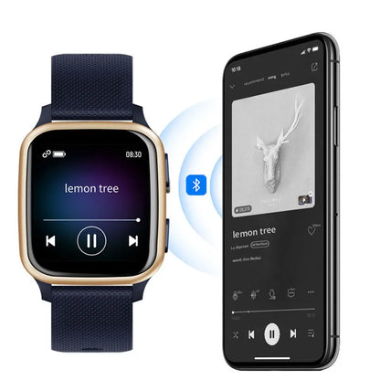 Smart bracelet in black, blue, green, or pink with aluminium alloy case, displaying heart rate and step data on screen
