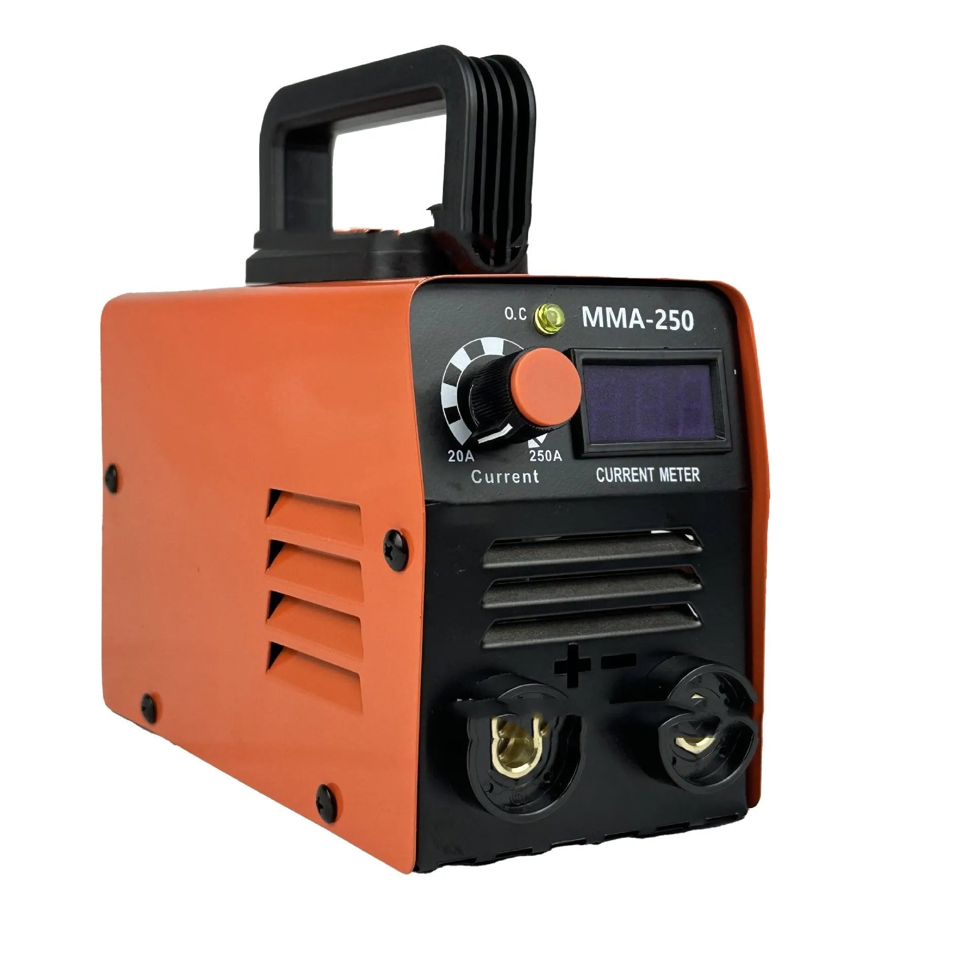 Portable MMA-250 welding machine with protective mask, gloves, and tools for household metalwork