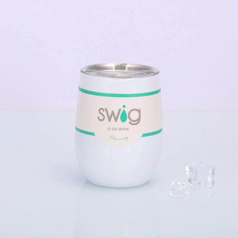 Insulated Stainless Steel Wine Tumbler - 12oz Double-Wall Vacuum Cup in Various Colors