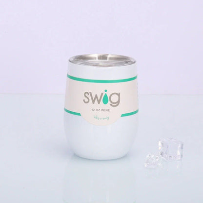 Insulated Stainless Steel Wine Tumbler - 12oz Double-Wall Vacuum Cup in Various Colors