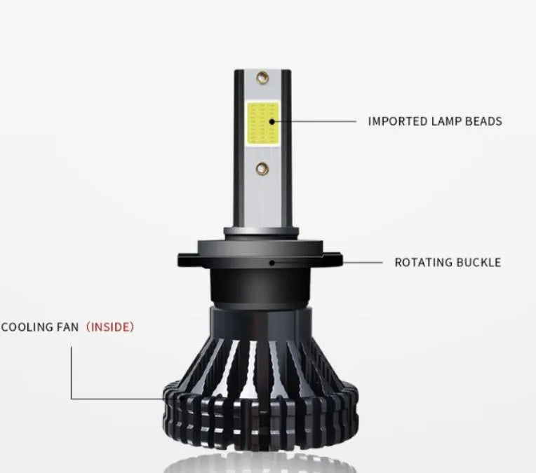 Car LED headlight bulb, 40W 3800lm 6000K, 9V-30V, custom COB lamp beads, single lamp