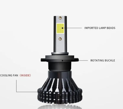 Car LED headlight bulb, 40W 3800lm 6000K, 9V-30V, custom COB lamp beads, single lamp