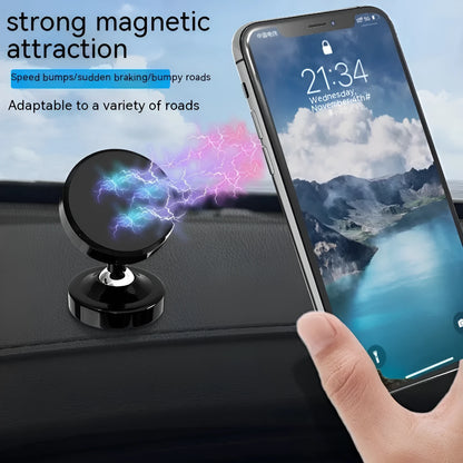 Zinc alloy dot magnetic car phone holder mounted on a car air vent.