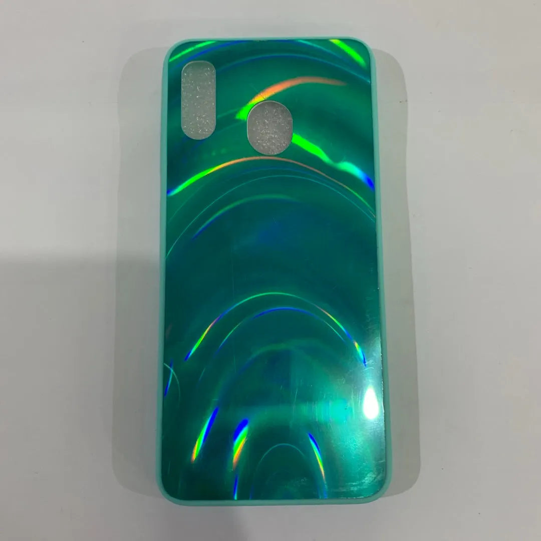 Rainbow mirror glitter phone case with slim-fit TPU PC acrylic back cover and precise cutouts