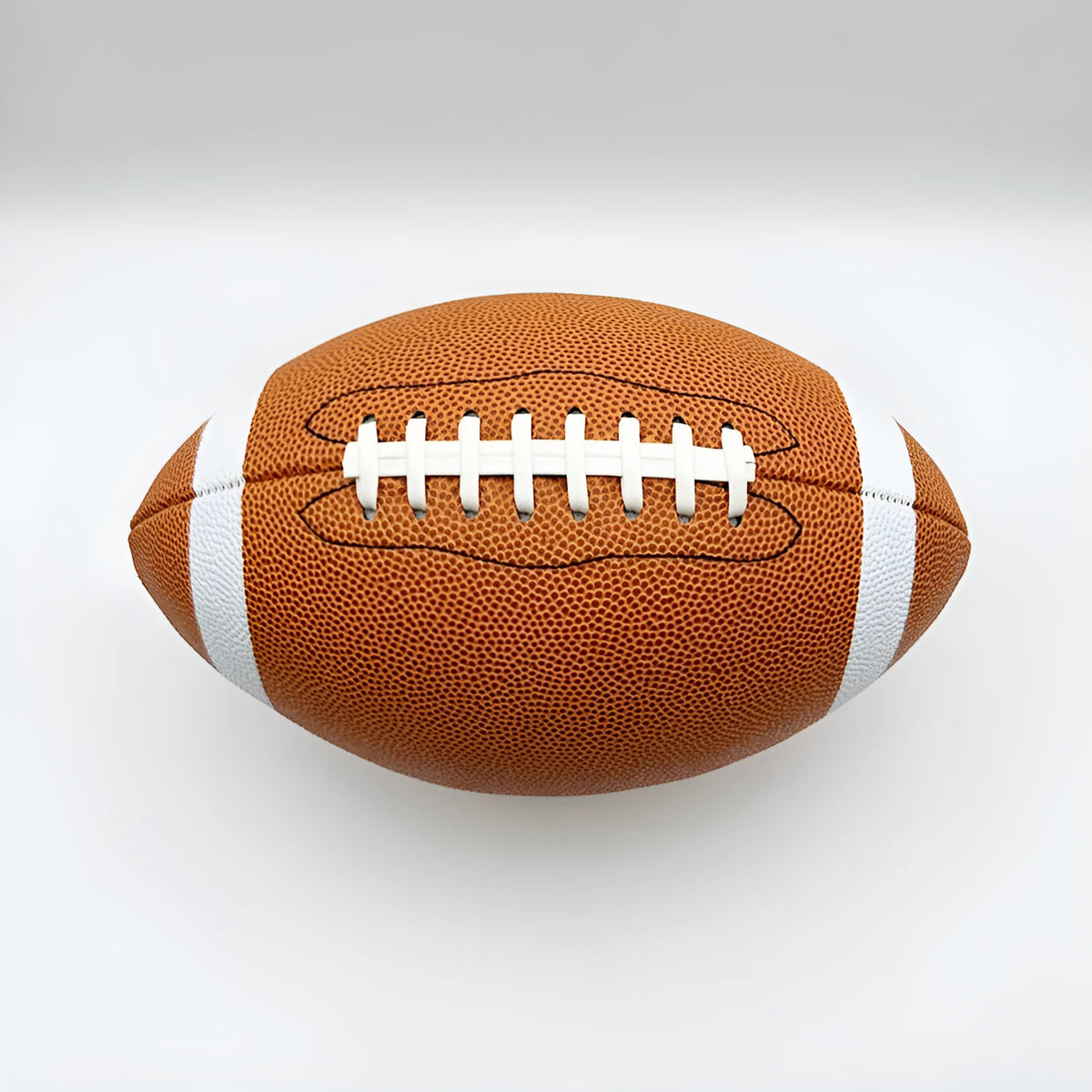 Children's American football size 9 PU training ball in maroon or brown for sports and other ball games.