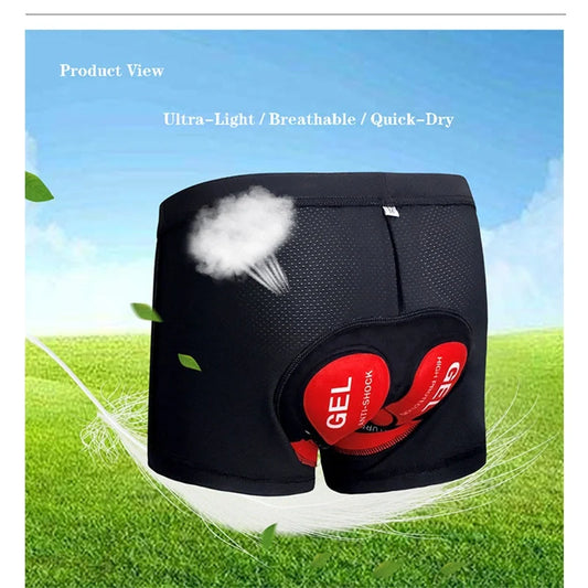 Cycling shorts with 3D gel pads for long-distance comfort and protection