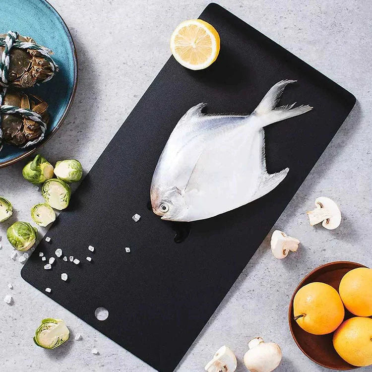 Black aluminium steak thaw board for efficient and even thawing