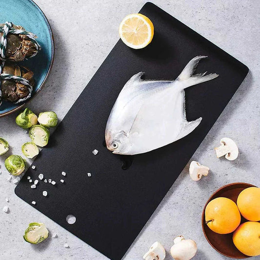 Black aluminium steak thaw board for efficient and even thawing
