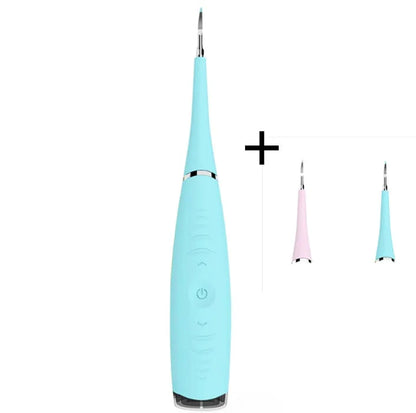 Pink and blue waterproof electric tooth scaler with 190mm handle for dental calculus removal