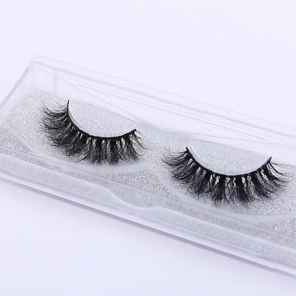 Handmade 3D mink false eyelashes showing 12mm length and 0.07mm diameter fibres for natural volume