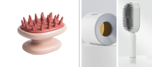 Silicone Scalp Massager Brush with Airbag Design for Gentle Exfoliation and Improved Blood Circulation