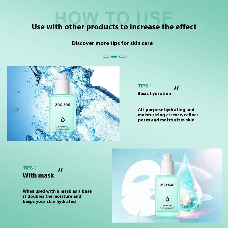 60ml moisturising and firming delicate pore essence bottle for facial skincare