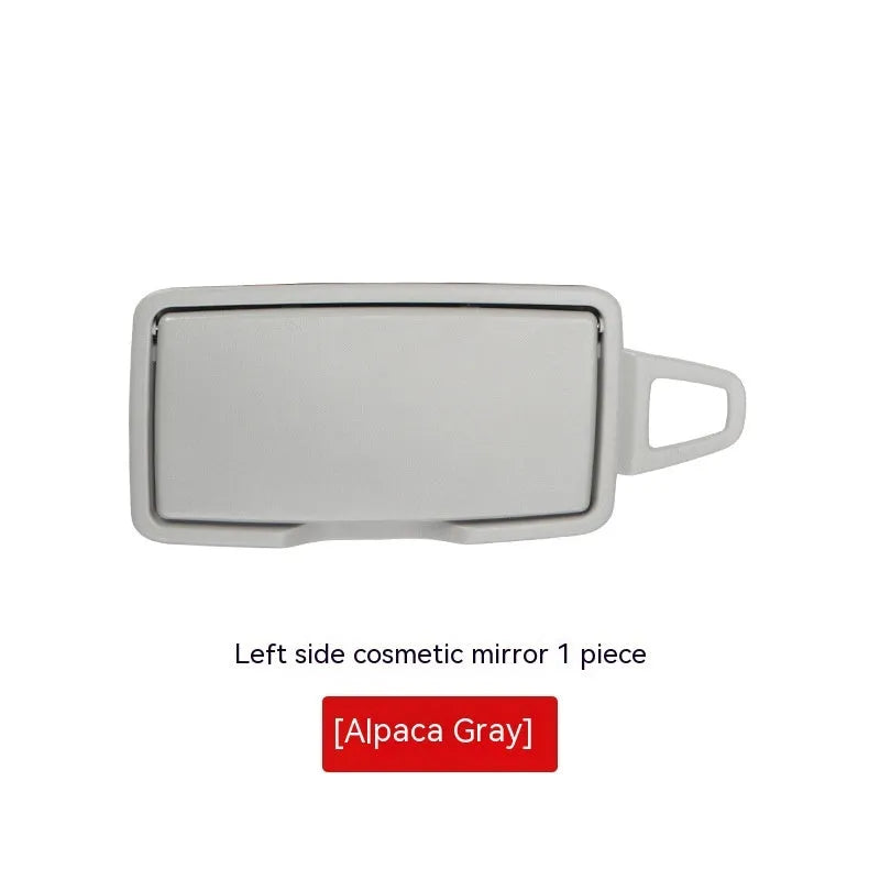 Mercedes-Benz GLE sun visor cosmetic mirror cover in black ABS+PC material showing front view.