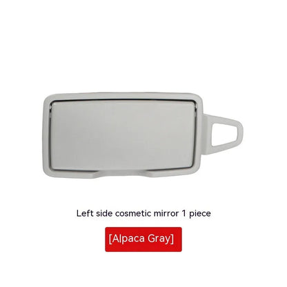 Mercedes-Benz GLE sun visor cosmetic mirror cover in black ABS+PC material showing front view.