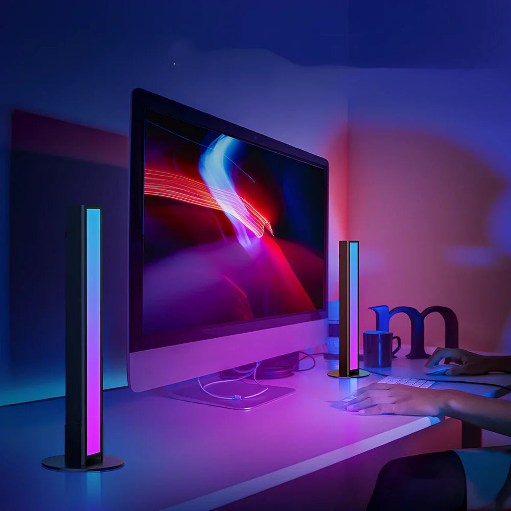 25.5cm black and white RGB ambient light strips with 470 lumens brightness and smart connectivity options