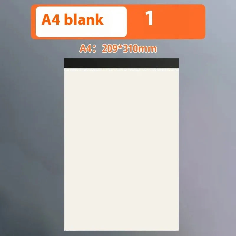 A5 and B5 tearable writing pads with blank, grid, and lined 80-sheet options.