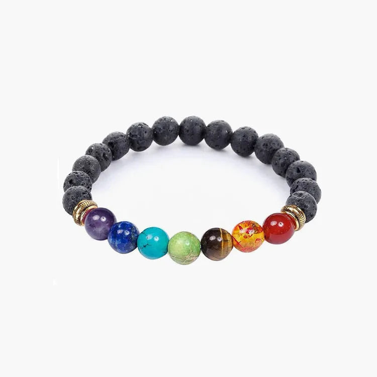 Handcrafted natural stone alloy bracelet showing tiger eye and agate components in 6cm size