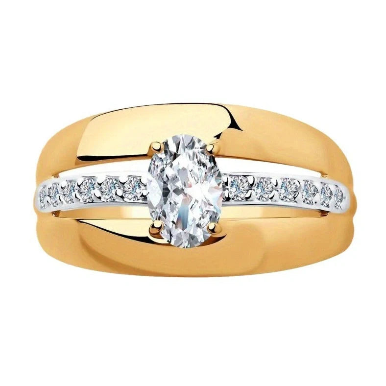 Gold zinc alloy simple band ring showing polished finish and band design