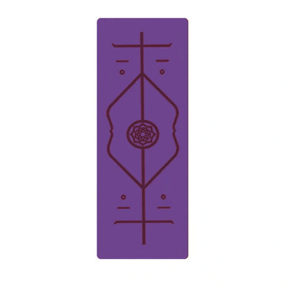 Eco-friendly non-slip TPE yoga mat with position lines for beginners