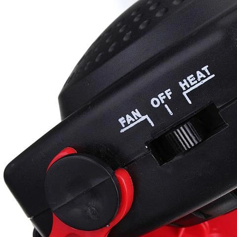 Compact in-car windscreen defroster with dual heating and cooling modes, designed for British drivers to quickly clear frost, mist and condensation for improved visibility and safer driving