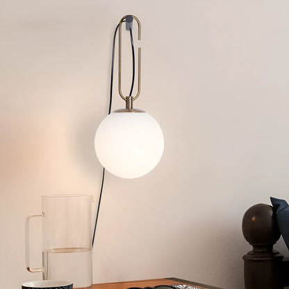 Nordic creative glass wall lamp with modern design and three light colour options