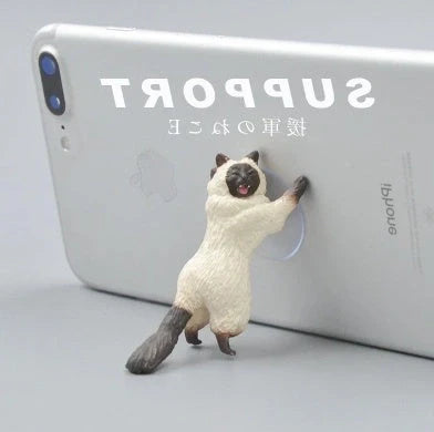 Cat reinforcement silicone mobile phone holder with 6cm suction cup