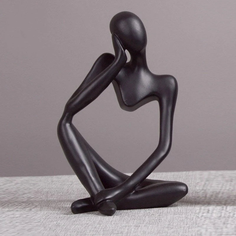 Handmade thinker statue abstract figure sculpture in premium resin
