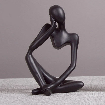 Handmade thinker statue abstract figure sculpture in premium resin