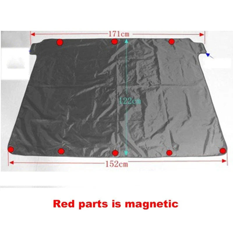 Premium magnetic windshield cover that protects car from snow, ice, frost, and sun damage
