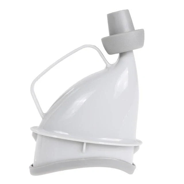 Compact portable urinal for travel, made from lightweight PP material