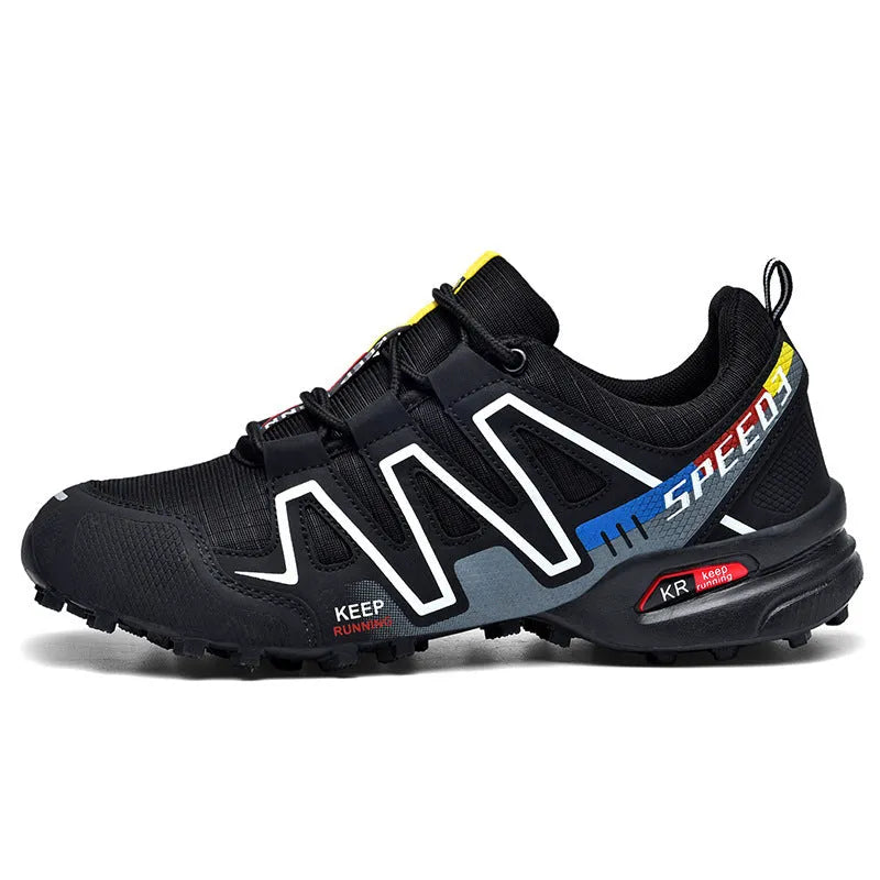 Men's low-top casual shoe in grey orange with synthetic leather upper and mesh lining.
