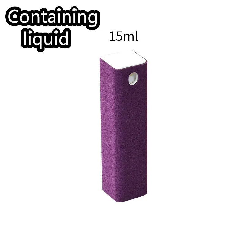 15ml portable 2-in-1 integrated phone screen cleaner spray case, no cleaning liquid included