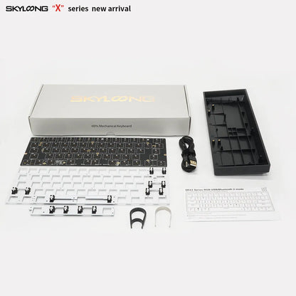 Dual-mode mechanical keyboard kit with 1900 mAh battery, RGB backlight, hot-swappable PCB, ABS case, 60% layout