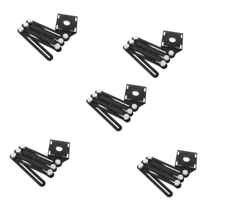 Aluminium alloy six-fold multi-angle measuring ruler for precise tile and flooring layouts