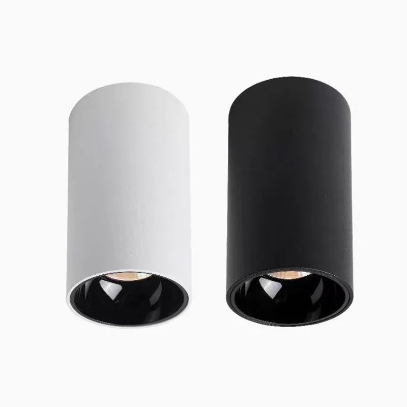 LED surface mounted spotlight in aluminium, 75 x 100mm to 115 x 160mm, 12W to 24W, White Black or All Black, anti-glare