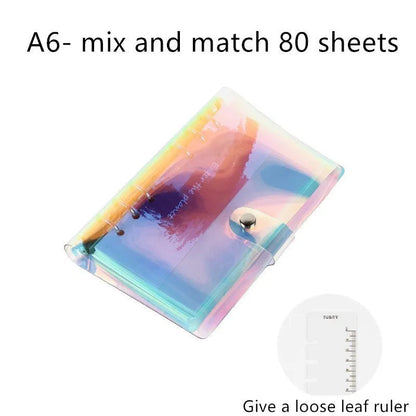 A5 and A6 hand account notebook with loose leaf binding in multiple style options